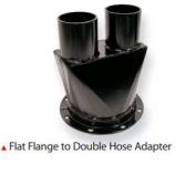 8" FLANGE TO DBL 4" HOSE